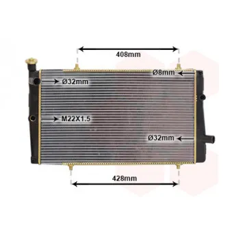 Radiateur, refroidissement du moteur VAN WEZEL 40002079