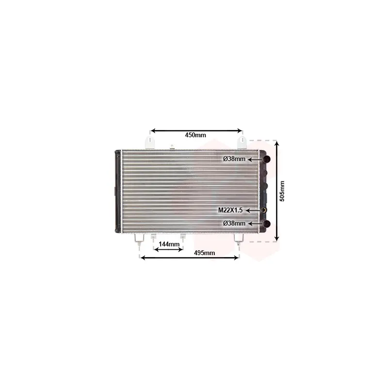 Radiateur, refroidissement du moteur VAN WEZEL 40002081