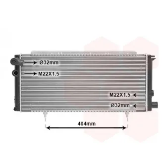 Radiateur, refroidissement du moteur VAN WEZEL 40002085
