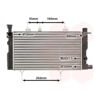 Radiateur, refroidissement du moteur VAN WEZEL 40002095