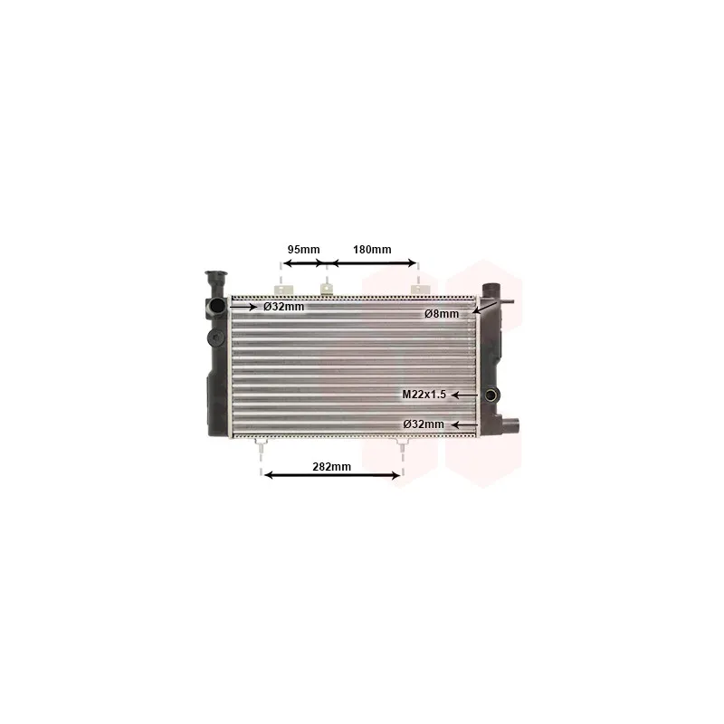 Radiateur, refroidissement du moteur VAN WEZEL 40002095
