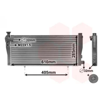 Radiateur, refroidissement du moteur VAN WEZEL 40002099