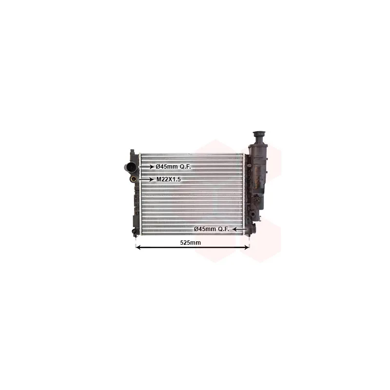 Radiateur, refroidissement du moteur VAN WEZEL 40002124
