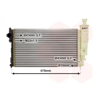 Radiateur, refroidissement du moteur VAN WEZEL 40002125