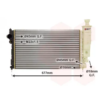 Radiateur, refroidissement du moteur VAN WEZEL 40002126