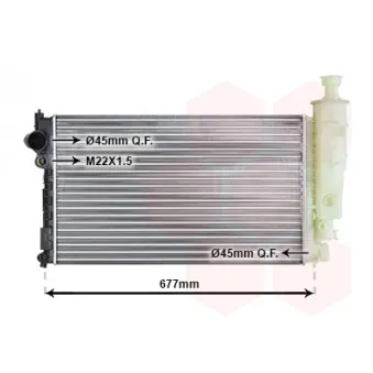 Radiateur, refroidissement du moteur VAN WEZEL 40002127
