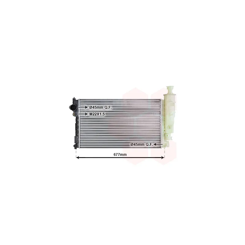 Radiateur, refroidissement du moteur VAN WEZEL 40002127