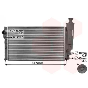 Radiateur, refroidissement du moteur VAN WEZEL 40002131