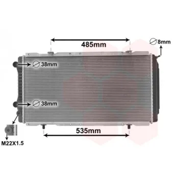 Radiateur, refroidissement du moteur VAN WEZEL 40002146