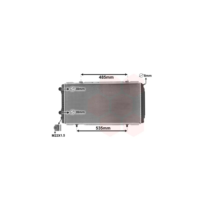 Radiateur, refroidissement du moteur VAN WEZEL 40002146