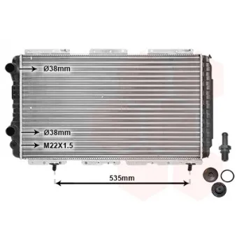 Radiateur, refroidissement du moteur VAN WEZEL 40002147