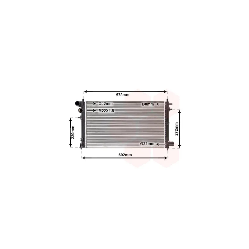 Radiateur, refroidissement du moteur VAN WEZEL 40002149