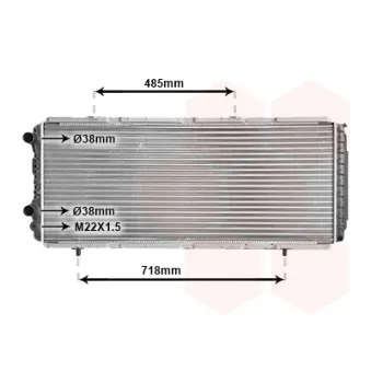 Radiateur, refroidissement du moteur VAN WEZEL 40002151