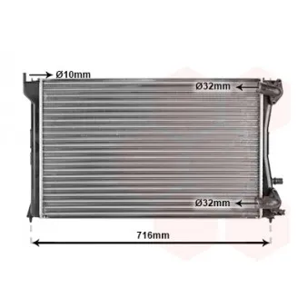 Radiateur, refroidissement du moteur VAN WEZEL 40002196