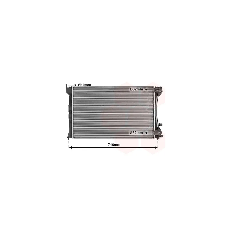 Radiateur, refroidissement du moteur VAN WEZEL 40002196