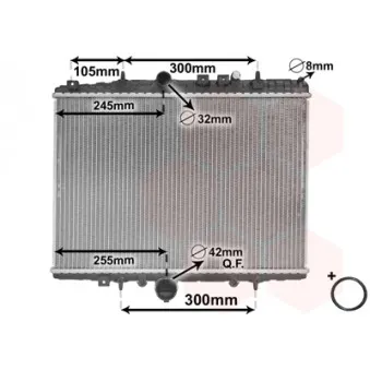 Radiateur, refroidissement du moteur VAN WEZEL 40002198