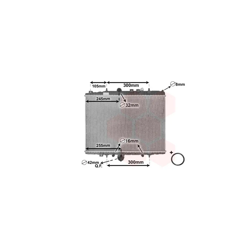 Radiateur, refroidissement du moteur VAN WEZEL 40002201