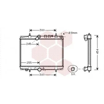 Radiateur, refroidissement du moteur VAN WEZEL 40002202