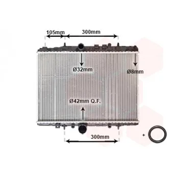 Radiateur, refroidissement du moteur VAN WEZEL 40002208