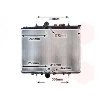 Radiateur, refroidissement du moteur VAN WEZEL 40002217