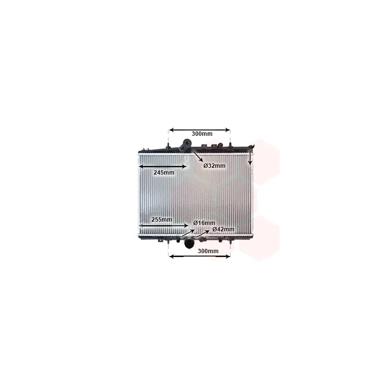 Radiateur, refroidissement du moteur VAN WEZEL 40002217
