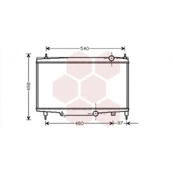 Radiateur, refroidissement du moteur VAN WEZEL 40002229