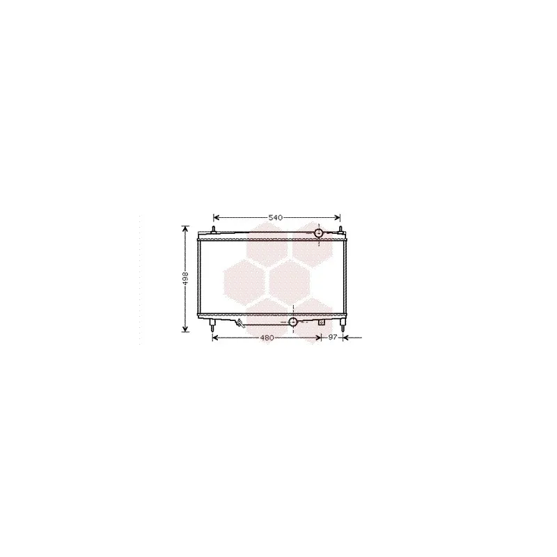 Radiateur, refroidissement du moteur VAN WEZEL 40002229