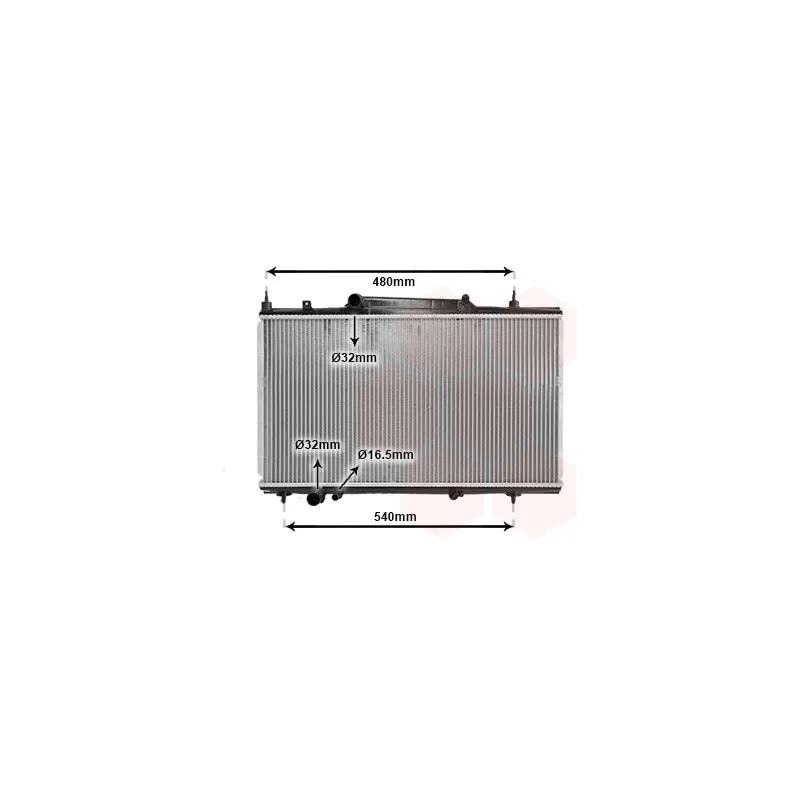 Radiateur, refroidissement du moteur VAN WEZEL 40002230