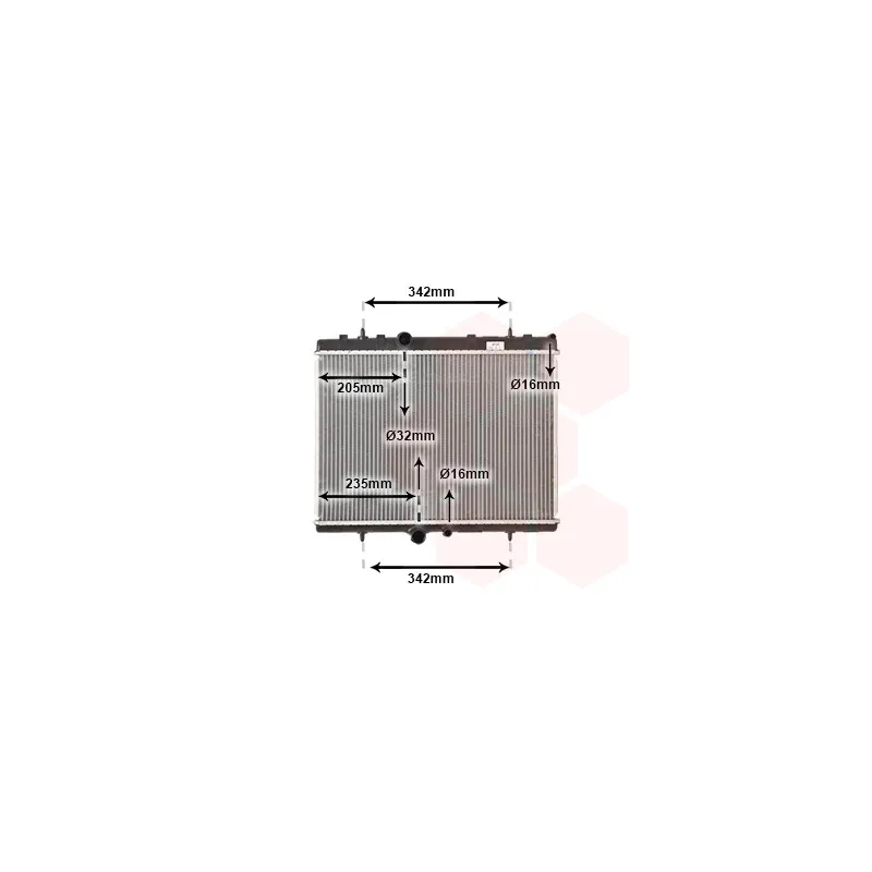 Radiateur, refroidissement du moteur VAN WEZEL 40002241