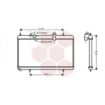 Radiateur, refroidissement du moteur VAN WEZEL 40002256
