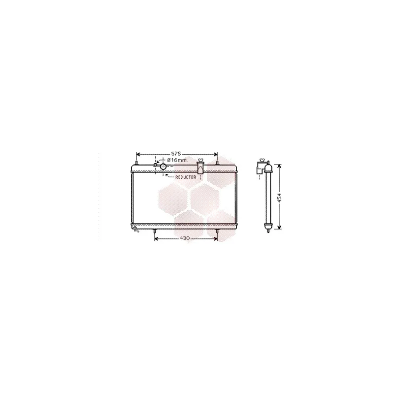 Radiateur, refroidissement du moteur VAN WEZEL 40002256