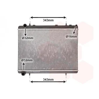 Radiateur, refroidissement du moteur VAN WEZEL 40002259