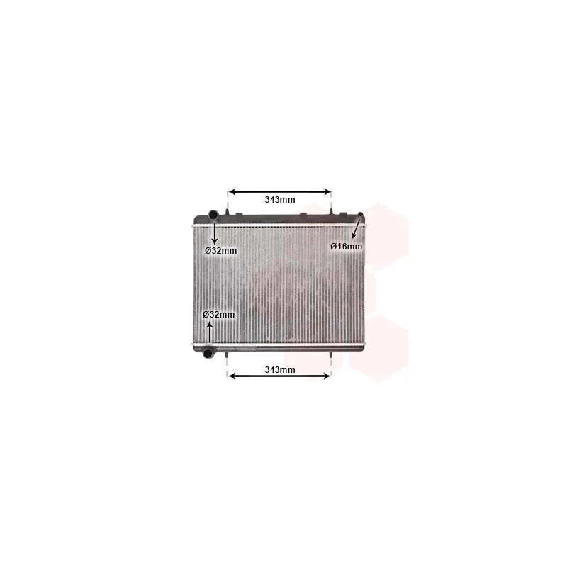 Radiateur, refroidissement du moteur VAN WEZEL 40002259