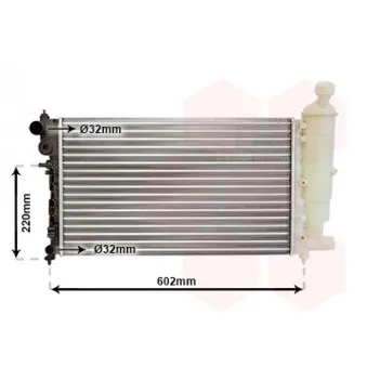 Radiateur, refroidissement du moteur VAN WEZEL 40002262
