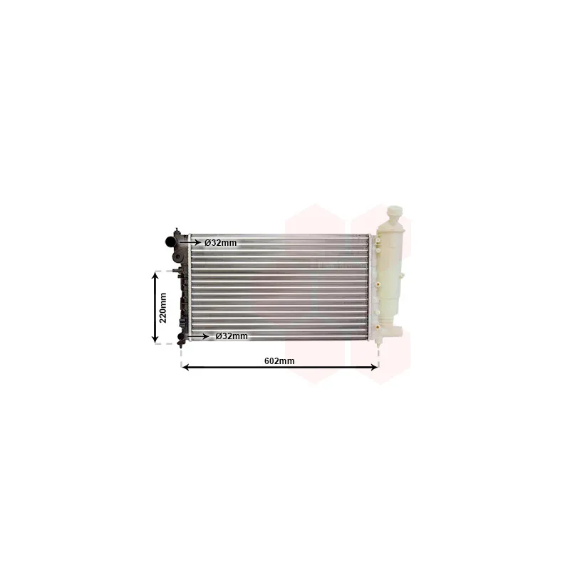 Radiateur, refroidissement du moteur VAN WEZEL 40002262