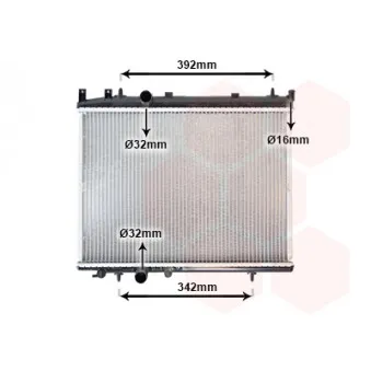 Radiateur, refroidissement du moteur VAN WEZEL 40002263