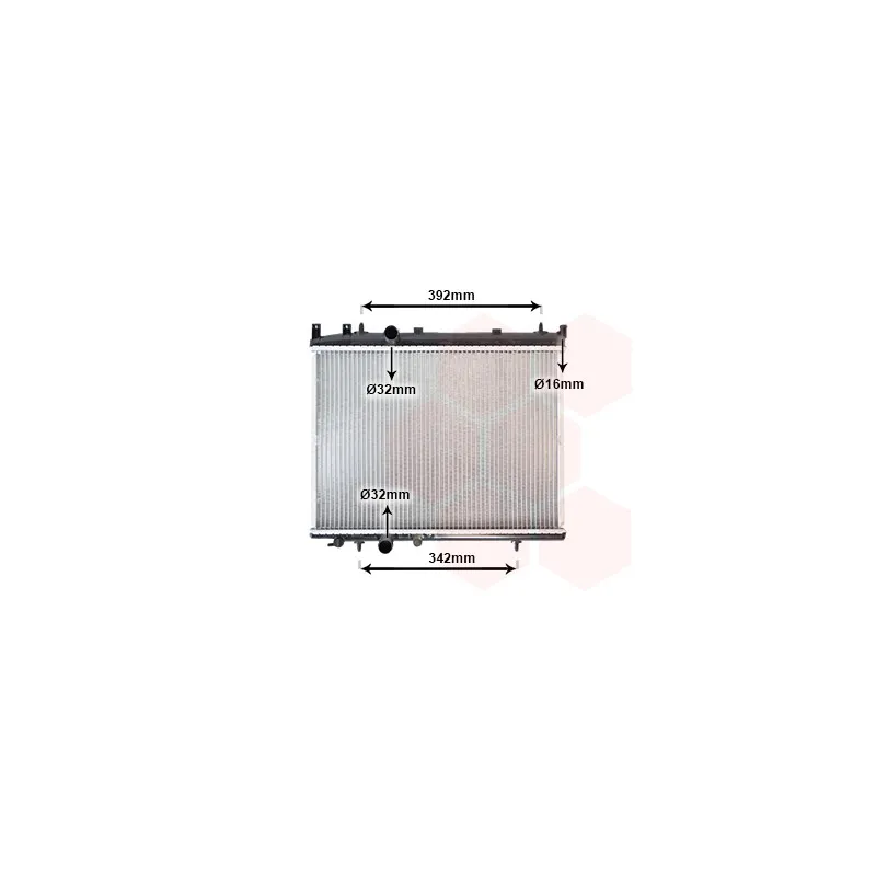 Radiateur, refroidissement du moteur VAN WEZEL 40002263