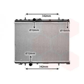 Radiateur, refroidissement du moteur VAN WEZEL 40002265