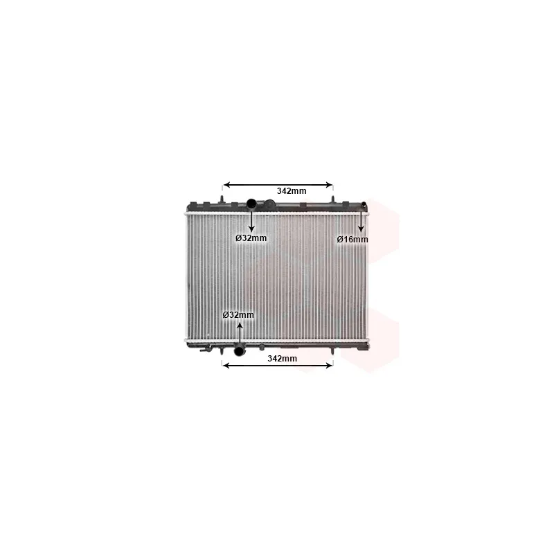Radiateur, refroidissement du moteur VAN WEZEL 40002265