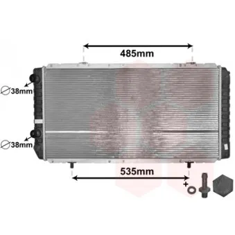 Radiateur, refroidissement du moteur VAN WEZEL 40002268
