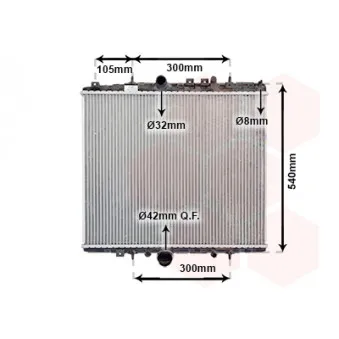Radiateur, refroidissement du moteur VAN WEZEL
