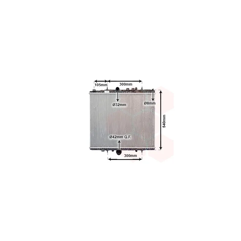 Radiateur, refroidissement du moteur VAN WEZEL 40002277