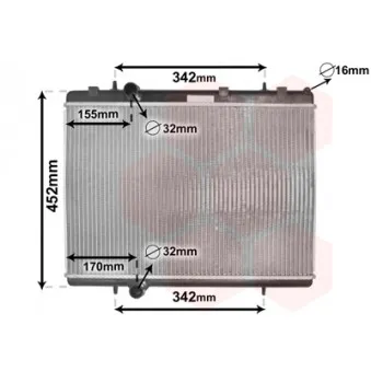 Radiateur, refroidissement du moteur VAN WEZEL
