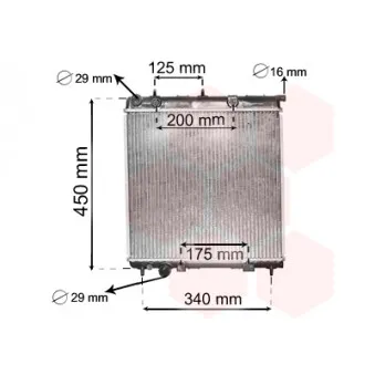 Radiateur, refroidissement du moteur VAN WEZEL 40002288