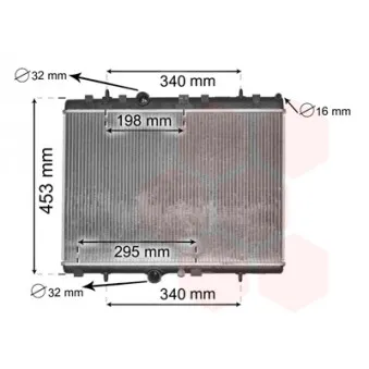 Radiateur, refroidissement du moteur VAN WEZEL 40002290