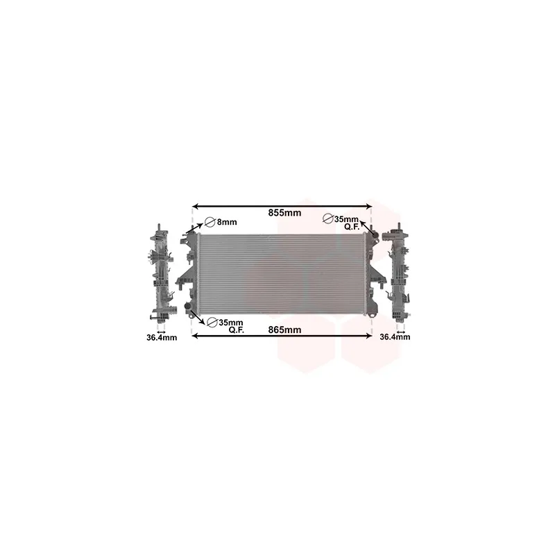 Radiateur, refroidissement du moteur VAN WEZEL 40002304