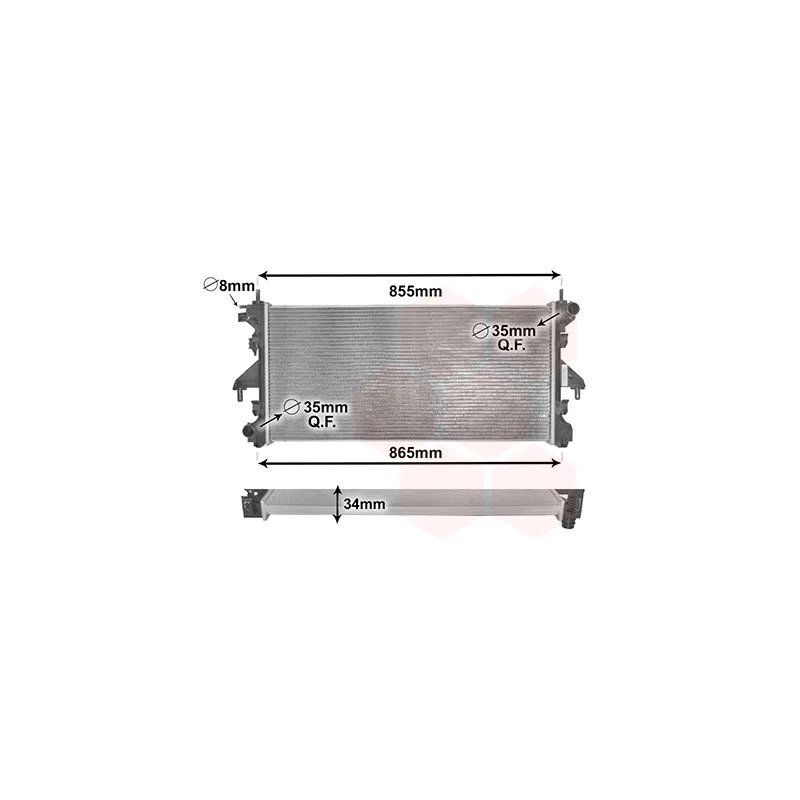 Radiateur, refroidissement du moteur VAN WEZEL 40002308