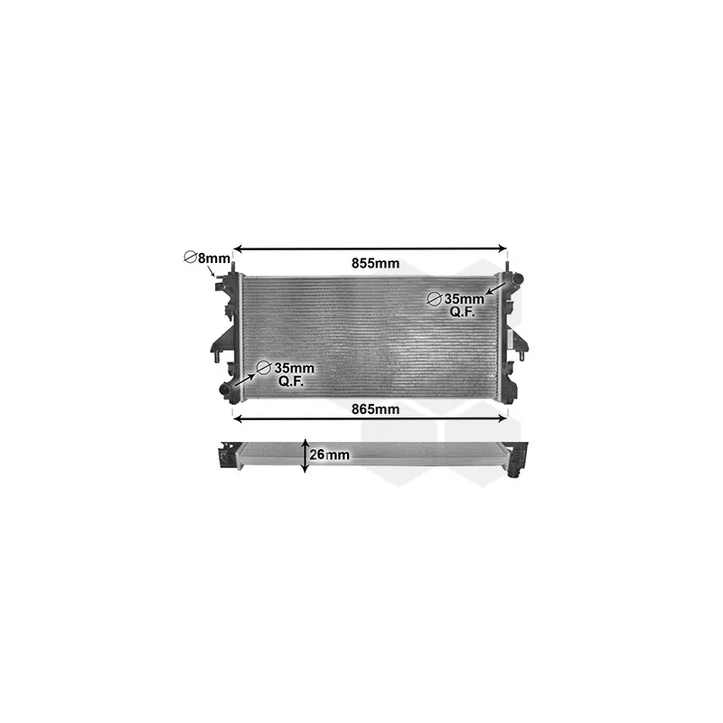 Radiateur, refroidissement du moteur VAN WEZEL 40002309
