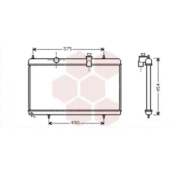 Radiateur, refroidissement du moteur VAN WEZEL 40002313