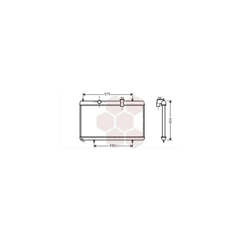 Radiateur, refroidissement du moteur VAN WEZEL 40002313